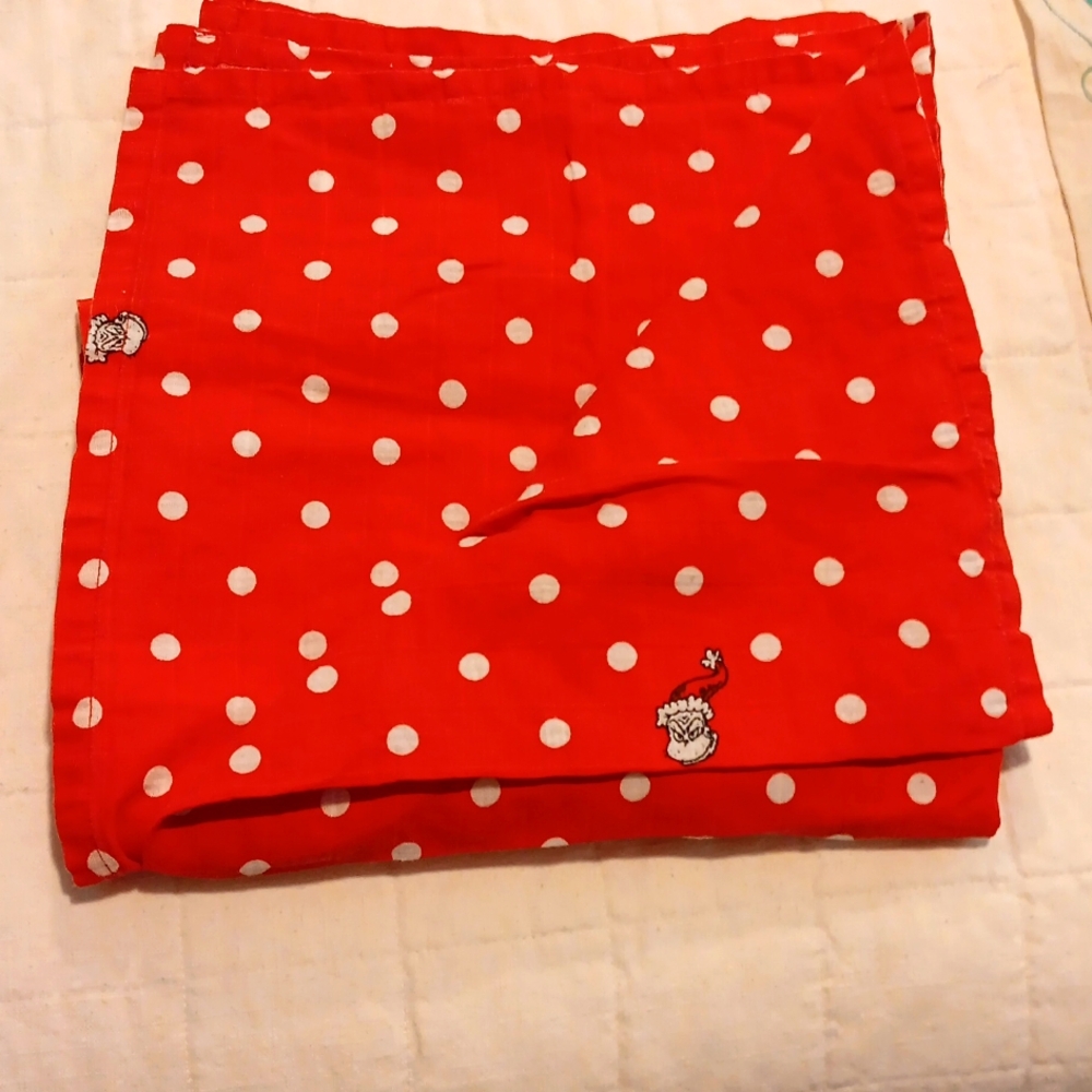 Pottery Barn Kids Organic Cotton Grinch Swaddle
